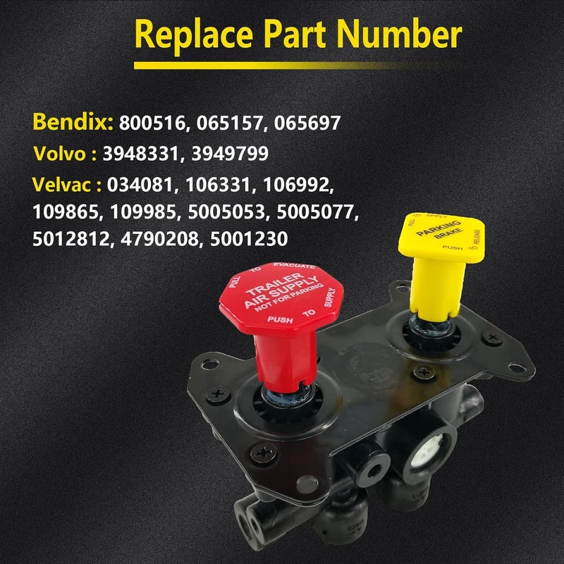 ZUVELLO 800516 Trailer Parking Brake Dash Control Module Valve Fit For Kenworth Peterbilt Volvo Western Star Trucks - Image 5